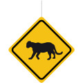 Deckenhänger Verkehrsschild Achtung : Puma