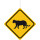Deckenhänger Verkehrsschild "Achtung : Puma"