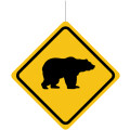 Deckenhänger Verkehrsschild Achtung : Bär