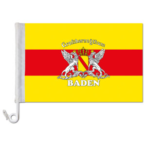 Auto-Fahne: Baden mit Wappen (Großherzogtum) - Premiumqualität