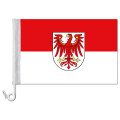Auto-Fahne: Brandenburg + Wappen - Premiumqualität