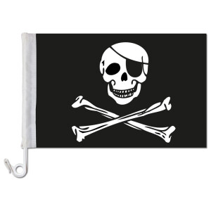 Auto-Fahne: Pirat - Premiumqualität