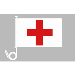 Auto-Fahne: Rotes Kreuz - Premiumqualität