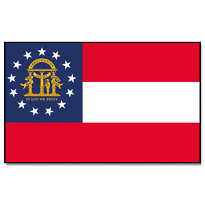 Tischflagge 15x25 : Georgia