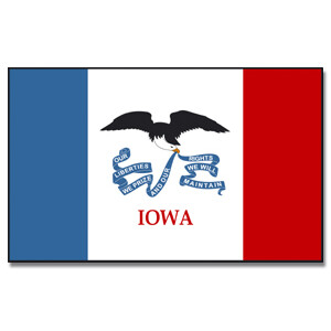Tischflagge 15x25 : Iowa