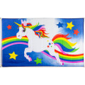Flagge 90 x 150 : Einhorn Regenbogen