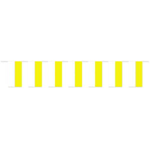 Papierfahnen-Kette 5m : Gelb-Weiß Kirchenflagge