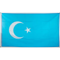 Flagge 90 x 150 : Ostturkistan mit Hohlsaum