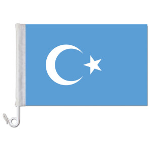 Auto-Fahne: Ostturkistan / Xinjiang / Uiguren