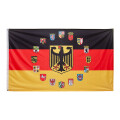 Flagge 90 x 150 : Deutschland mit 16 Bundesländerwappen...