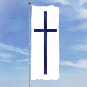 Hochformats Fahne Kirchenflagge evangelisch