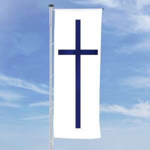 Hochformats Fahne Kirchenflagge evangelisch