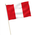 Stock-Flagge : Peru ohne Wappen / Premiumqualität