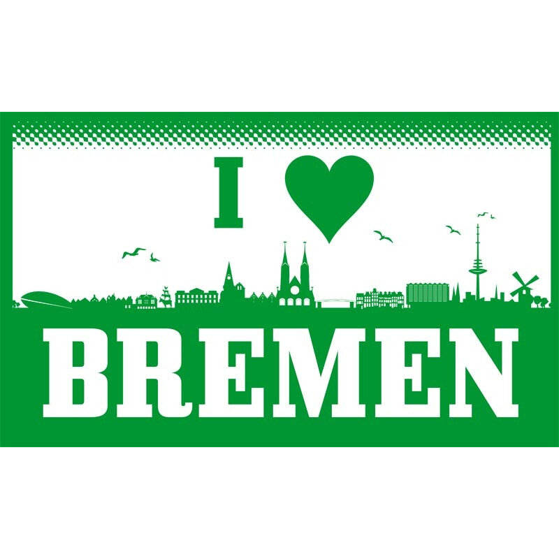 Fahne Fanflagge Bremen Bulldogge Weserpower Flagge Bremer Hissflagge 90x150cm 