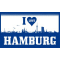 Flagge 90 x 150 : I Love Hamburg