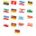 Stockflaggen Set 16 Bundesländer + Deutschland (mit Bayern + Wappen)