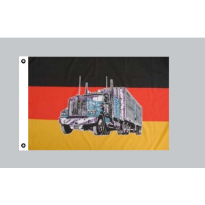 Flagge 90 x 150 : Deutschland mit Truck
