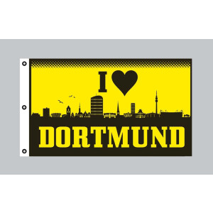 Riesen-Flagge: I Love Dortmund 150cm x 250cm