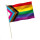 Stock-Flagge : LGBT Regenbogen / Premiumqualität 45x30 cm