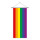 Banner Fahne Regenbogen 80x200 cm ohne Ringbandsicherung