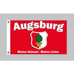 Flagge 90 x 150 : Augsburg Meine Heimat meine Liebe