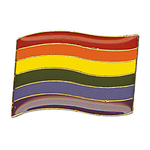 Flaggen-Pin vergoldet Regenbogen