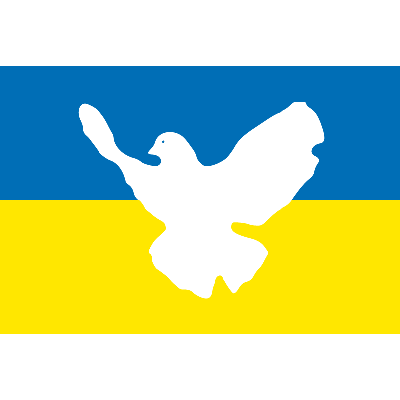 Aufkleber Ukraine mit Friedenstaube, 0,79 €
