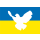 Aufkleber Ukraine mit Friedenstaube