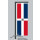 Hochformats Fahne Dominikanische Republik mit Wappen