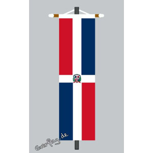 Banner Fahne Dominikanische Republik mit Wappen