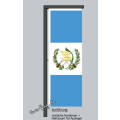 Hochformats Fahne Guatemala mit Wappen