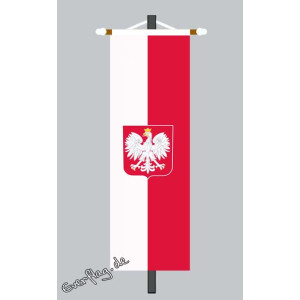 Banner Fahne Polen mit Wappen