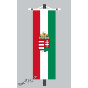 Banner Fahne Ungarn mit Wappen