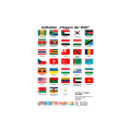 Aufkleber Set mit allen Flaggen der Welt 6 x 4 cm