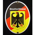 Emaille-Grenzschild Deutschland 11,5 x 15 cm