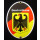 Emaille-Grenzschild "Deutschland" 11,5 x 15 cm