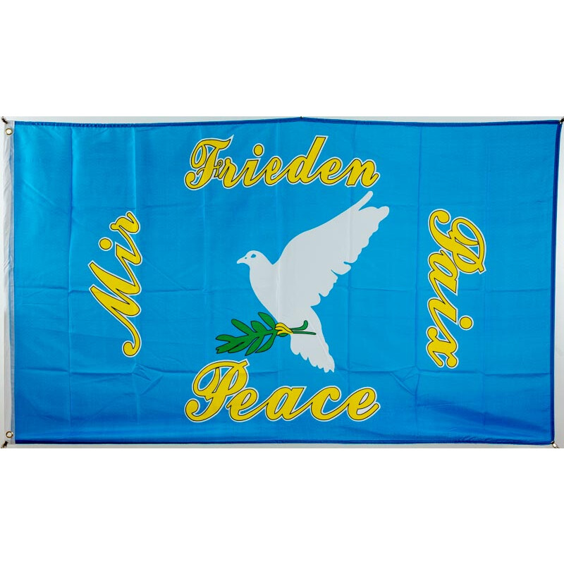 Flagge 90 x 150 : Friedensflagge mit Taube, 9,95 €