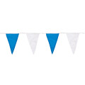 Wimpelkette aus Stoff, blau-wei&szlig;, 10 m