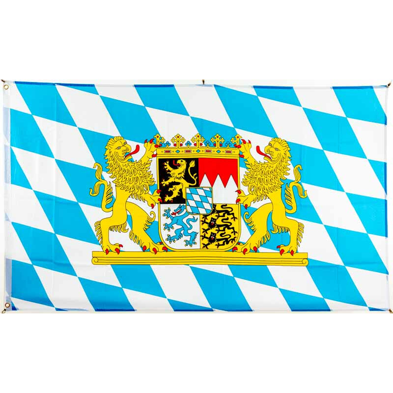 Flagge Fahne Freistaat Bayern Löwen Bootsflagge Bootsfahne 