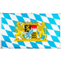 Flagge 90 x 150 : Bayern mit Wappen & Löwen
