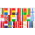 Flagge 90 x 150 : Europa 27 Länderflaggen mit Schrift Hochformat