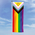 Hochformats Fahne Progress Pride LGBTQIA+