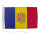 Motorrad-/Bootsflagge 25x40cm: Andorra + Wappen