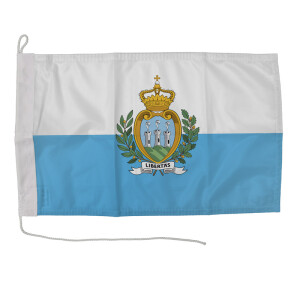 Motorrad-/Bootsflagge 25x40cm: San Marino + Wappen