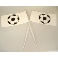 Papierfähnchen Fußball 60 Stück
