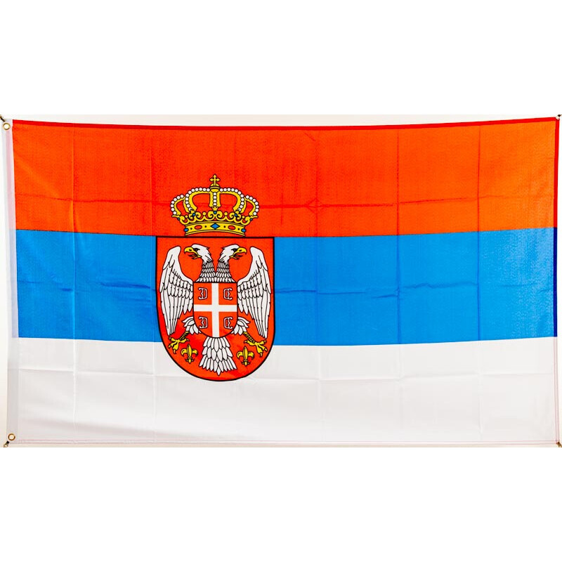 Flagge 60 x 90 cm Serbien mit Wappen, 7,77 €