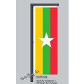 Hochformats Fahne Myanmar / Birma