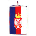 Tischbanner Serbien mit Wappen 25x15cm