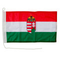 Motorrad-/Bootsflagge 25x40cm: Ungarn mit Wappen