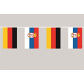 Party-Flaggenkette Deutschland - Serbien mit Wappen